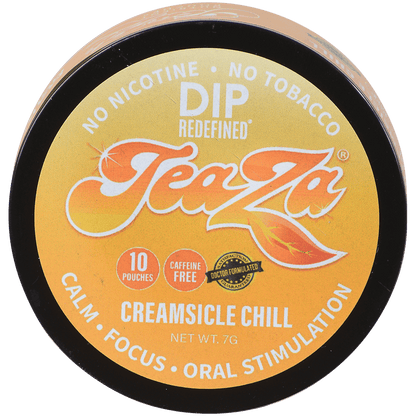 Teaza Energy Pouches Creamsicle Caffeine Free 1/10 Tins