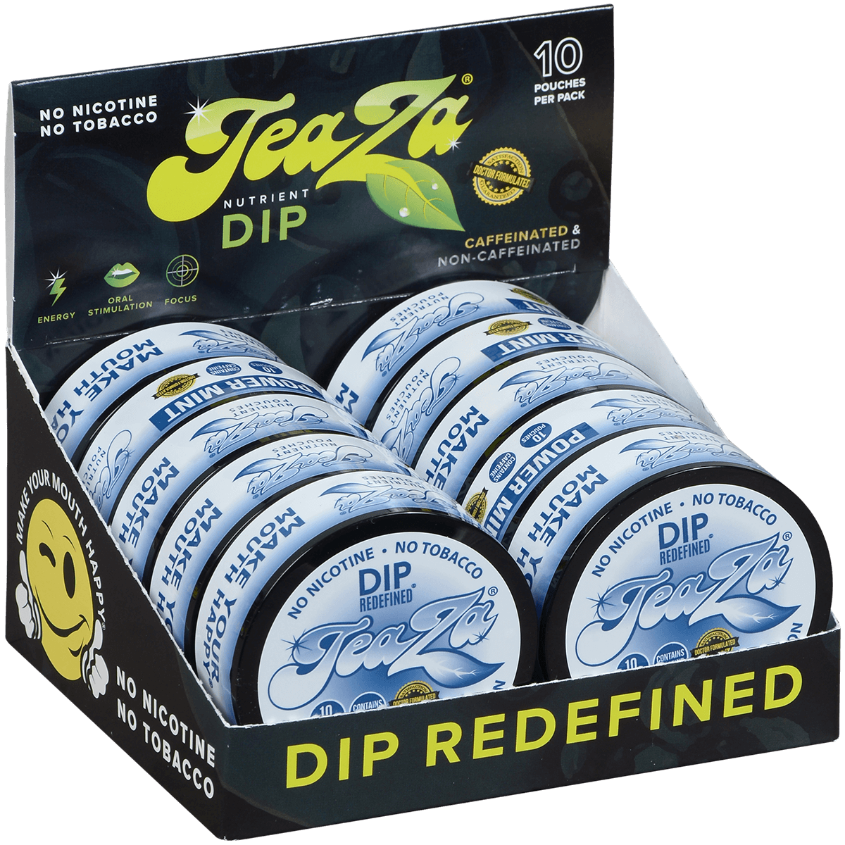 Teaza Energy Pouches Power Mint 50 Mg 1/10 Tins