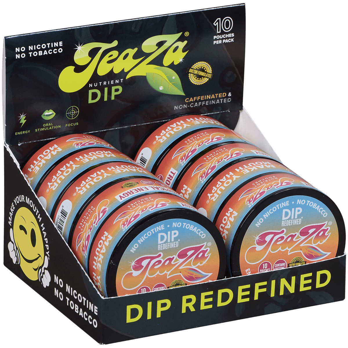 Teaza Energy Pouches Tropical 50 Mg 1/10 Tins