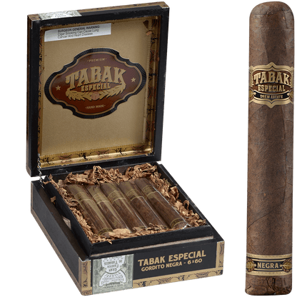 Tabak Especial By Drew Estate Negra Gordito 10 Ct. Box 6.00X60