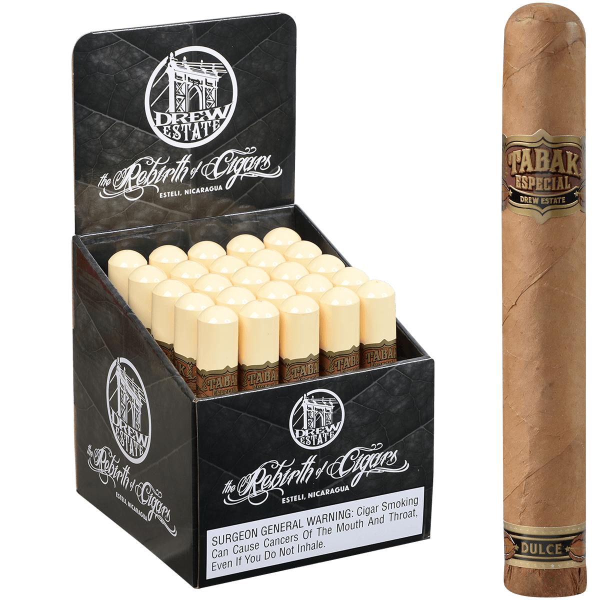 Tabak Especial By Drew Estate Dulce Toro Tubos 25 Ct. Display 6.00X52