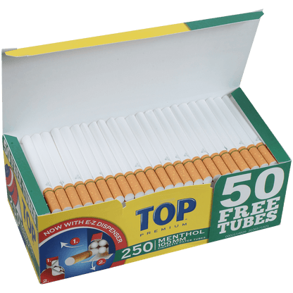 Cigarette Filter Tubes Top 100Mm Menthol Bonus 250 Ct. Box
