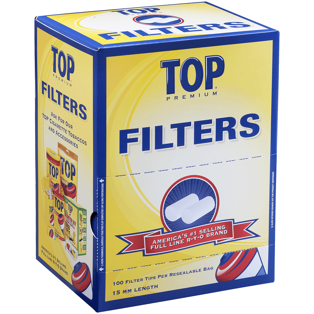 Filter Tips Top 15 Mm Length 30/100 Ct. Bags