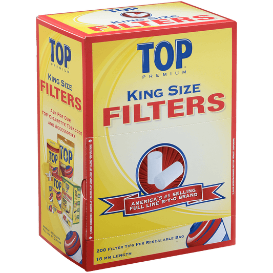 Filter Tips Top King Size 18 Mm Length 16/200 Ct. Bags 12 In A Case