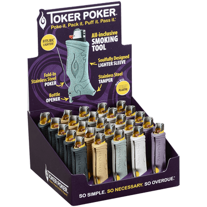 Tokerpoker Hemp Plastic+Bottle Opener Display 25Ct.