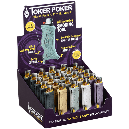 Tokerpoker Hemp Plastic+Bottle Opener Display 25Ct.