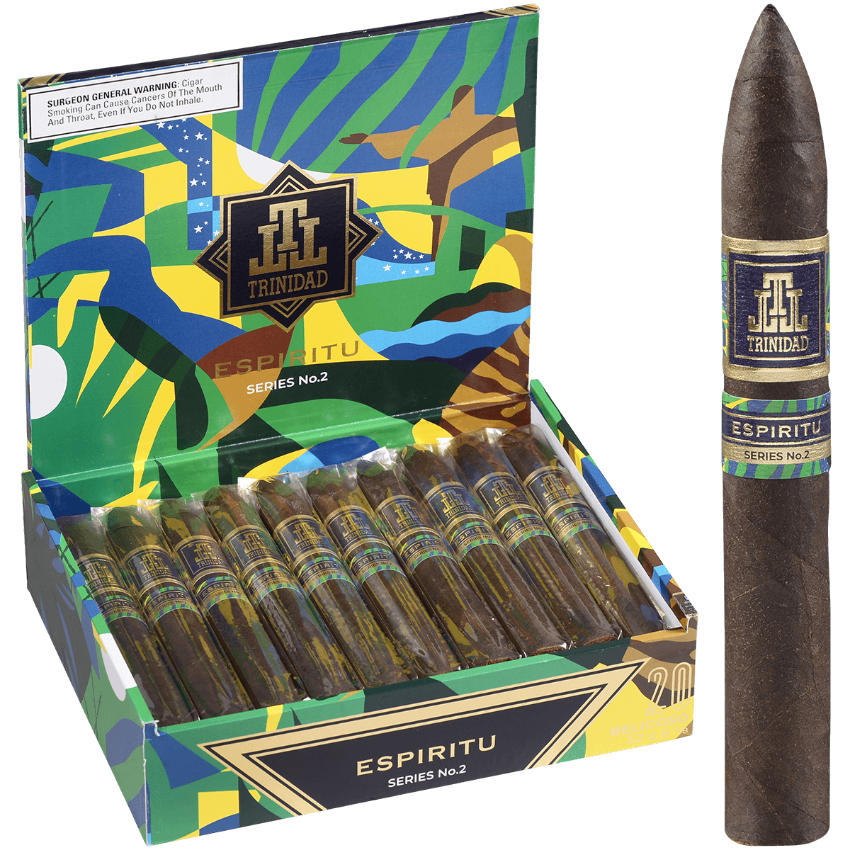 Trinidad Espiritu No.2 Belicoso 20 Ct. Box 6.125X52