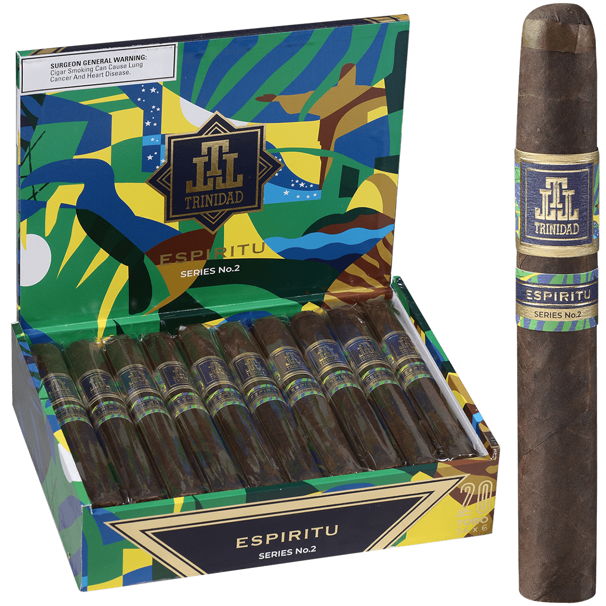 Trinidad Espiritu No.2 Toro 20 Ct. Box 6.00X54