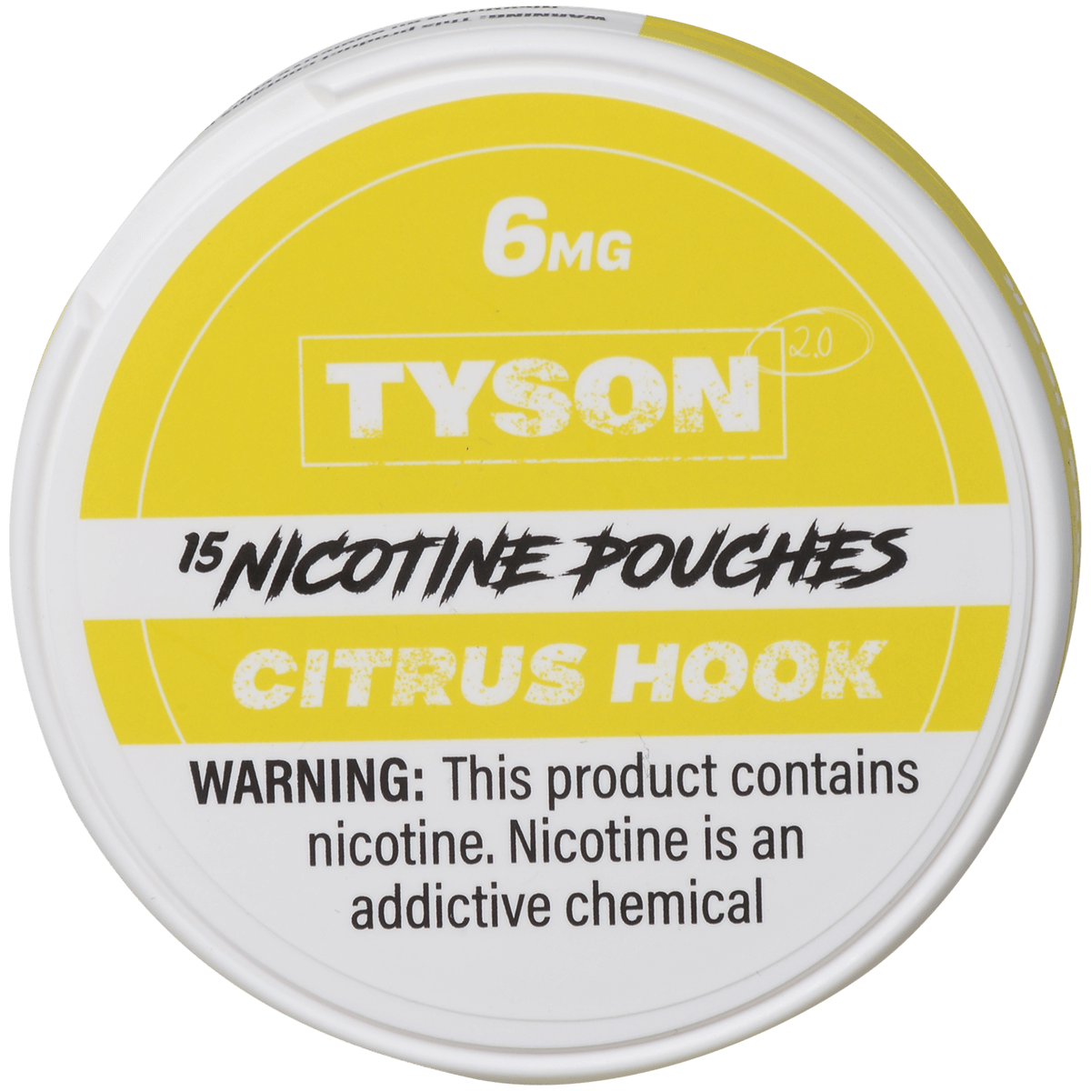 **TYSON 2.0 NICOTINE POUCHES CITRUS HOOK 6 MG 1/5 TINS