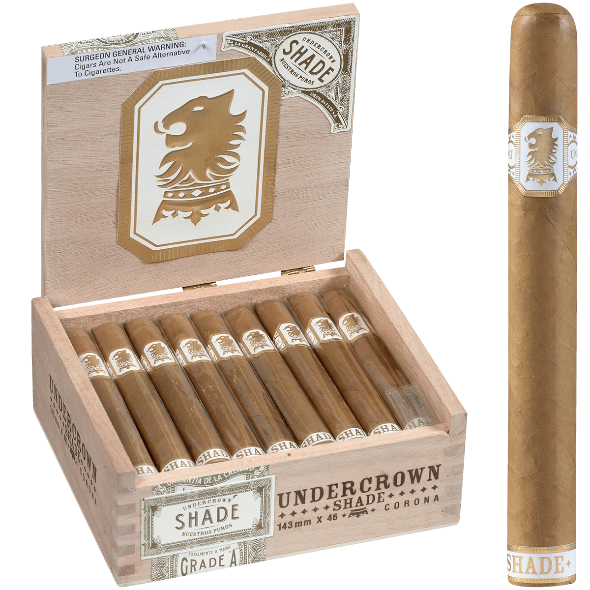 Undercrown Ct Shade Corona Doble 25 Ct. Box 7.00X54