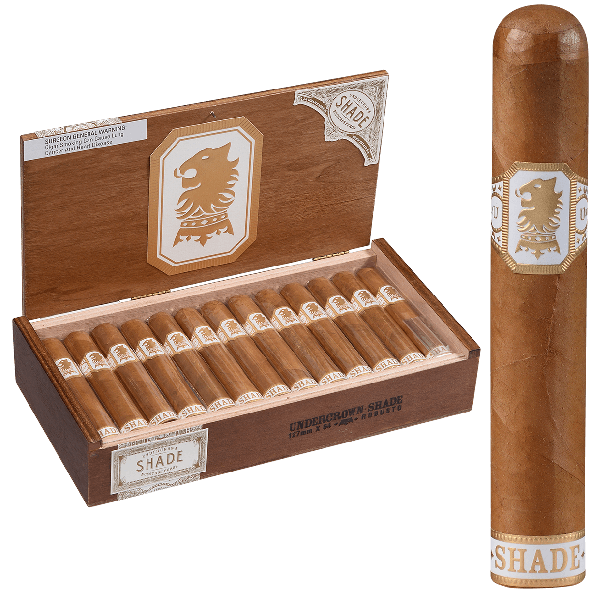 Undercrown Ct Shade Robusto 25 Ct. Box 5.00X54