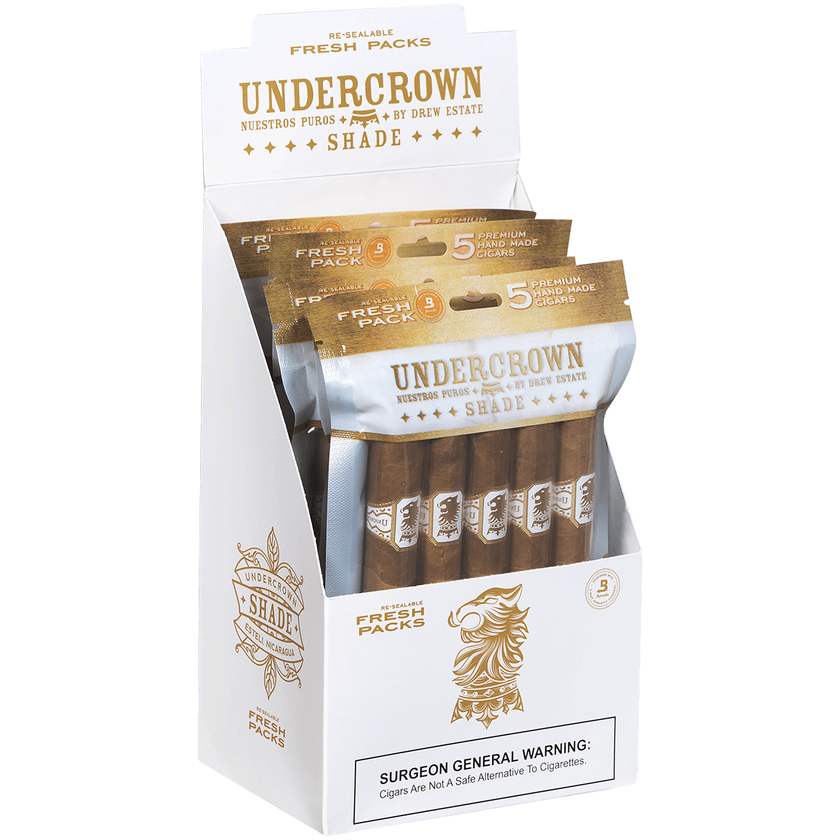 Undercrown Ct Shade Gran Toro Five Fresh Packs 5/5 Ct. Box 6.00X52