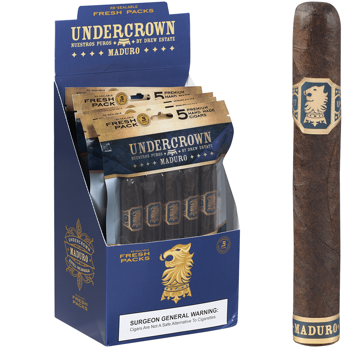 Undercrown Maduro Gran Toro Five Fresh Packs 5/5 Ct. Box 6.00X52
