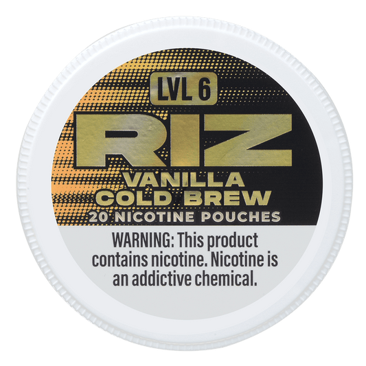 Riz Nicotine Pouches Vanilla Cold Brew 9Mg Lvl6 5Pk 20 Pouches/Can