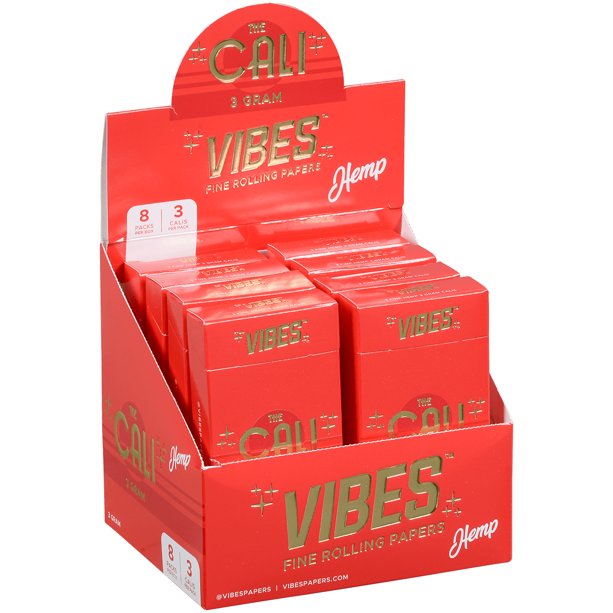 **VIBES- THE CALI- 3GRAMS- HEMP 3CALIS- 8CT.