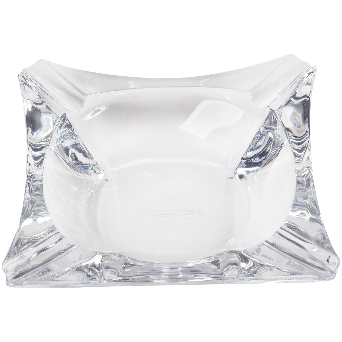 Vector Premium Glass Art Deco Ashtray Clear