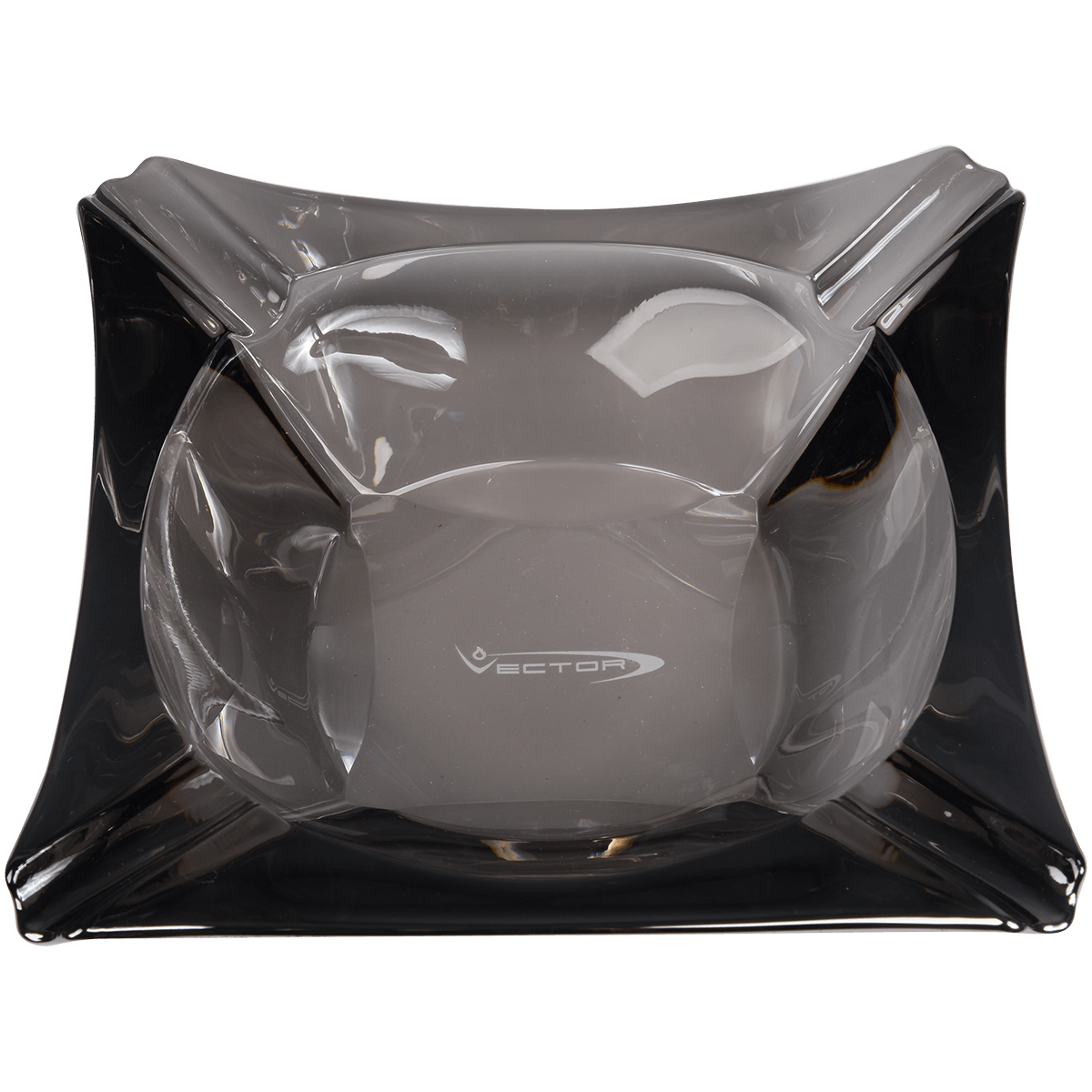 Vector Premium Glass Art Deco Ashtray Smoked