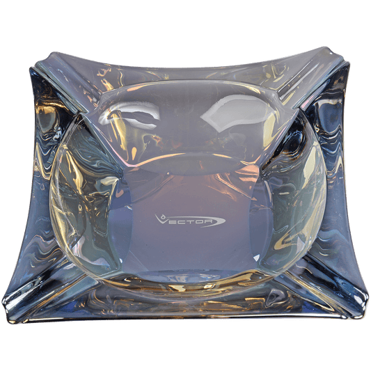 Vector Premium Glass Art Deco Ashtray Blue