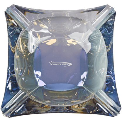 Vector Premium Glass Art Deco Ashtray Blue