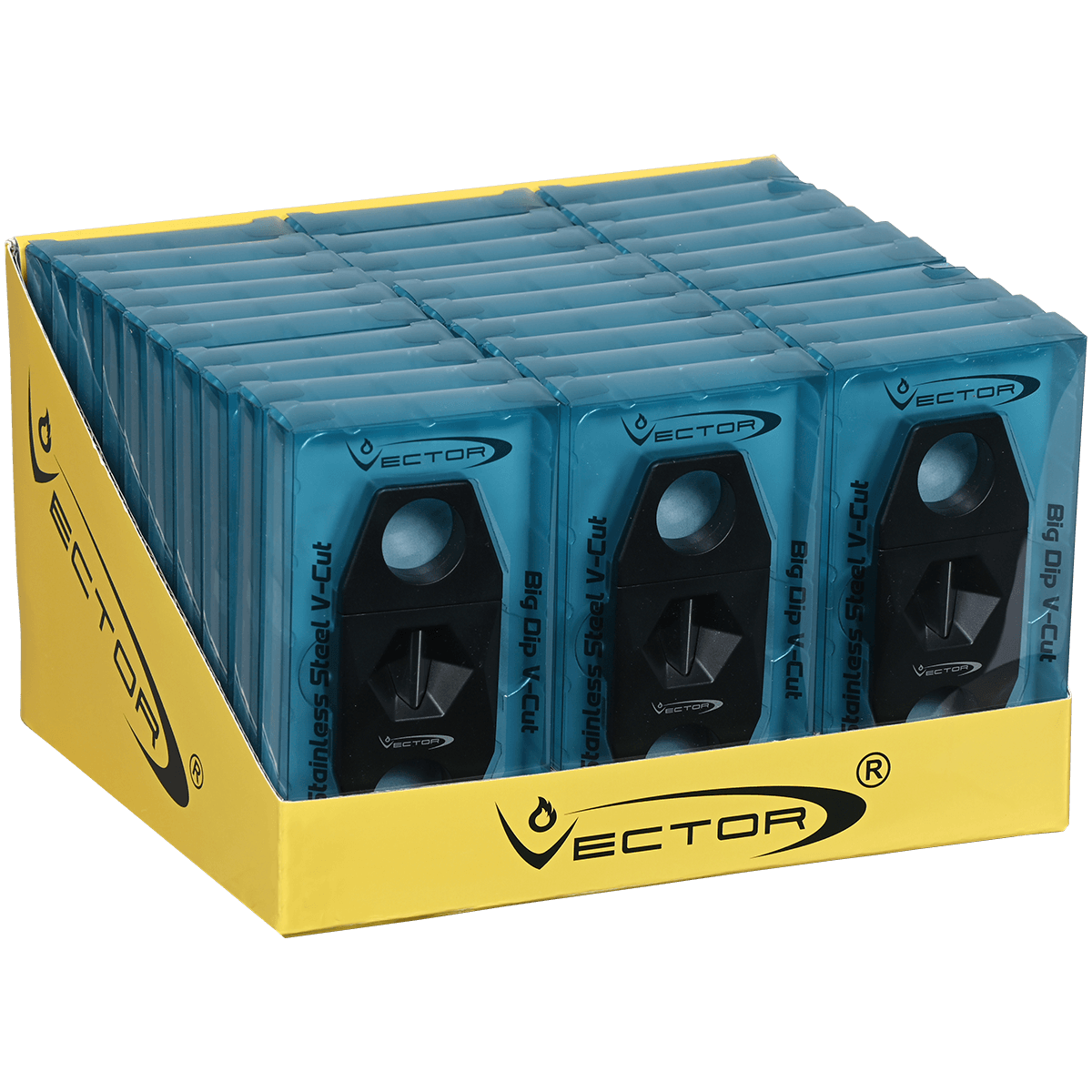 Vector Cutters V Cut Black Stainless Steel Plastic 30 Ct. Display Tray