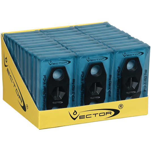Vector Cutters V Cut Black Stainless Steel Plastic 30 Ct. Display Tray