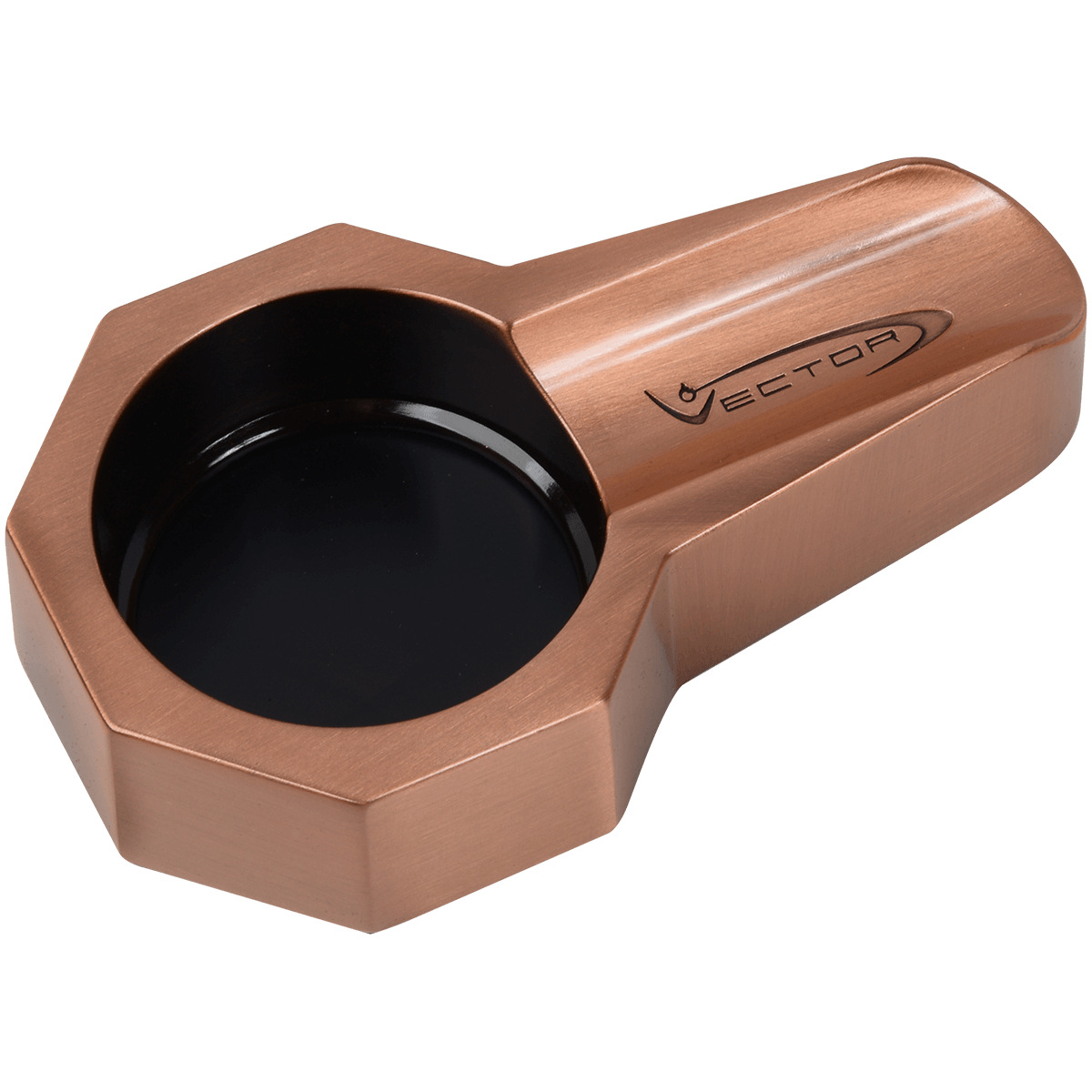 Ashtray Vector Full Metal Hexagon Shape Copper Satin