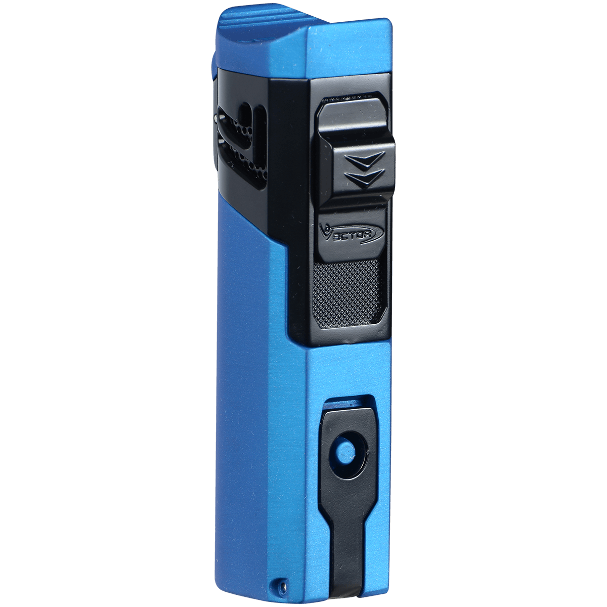 Lighters Vector Caliper Singe Large Torch Matte Metallic Blue Rubber
