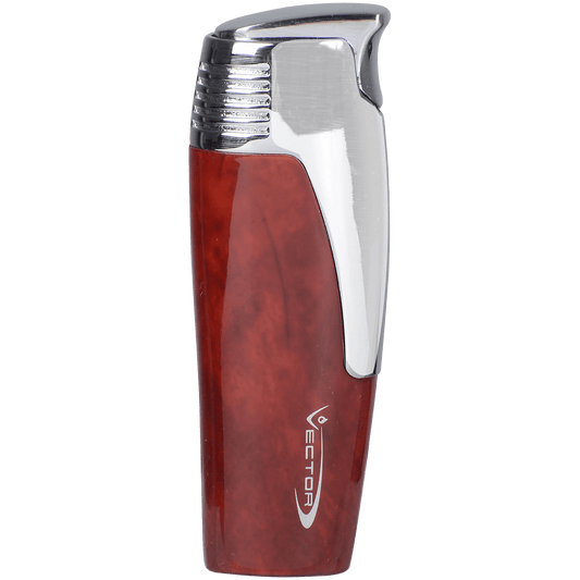 Lighter Vector Coup Single Torch Mahogany Marble Laquer