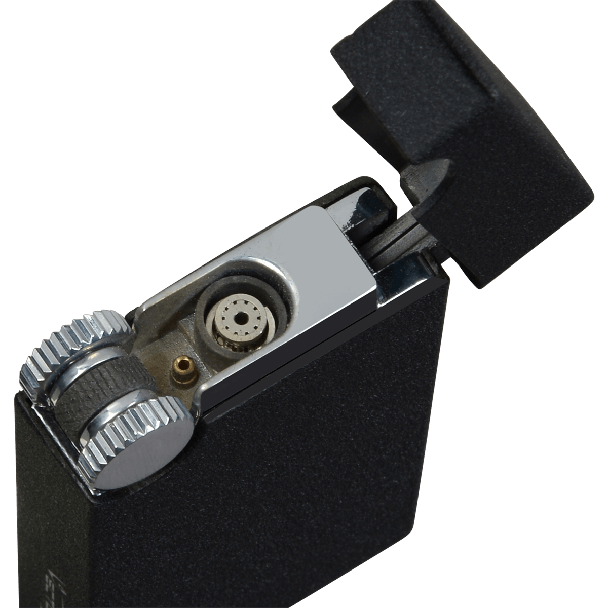 Lighter Vector Elite Black Crakle Matte Dual-Flame