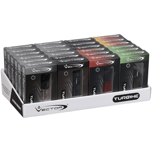 Lighters Vector Turbine Assorted 24 Ct. Display Tray
