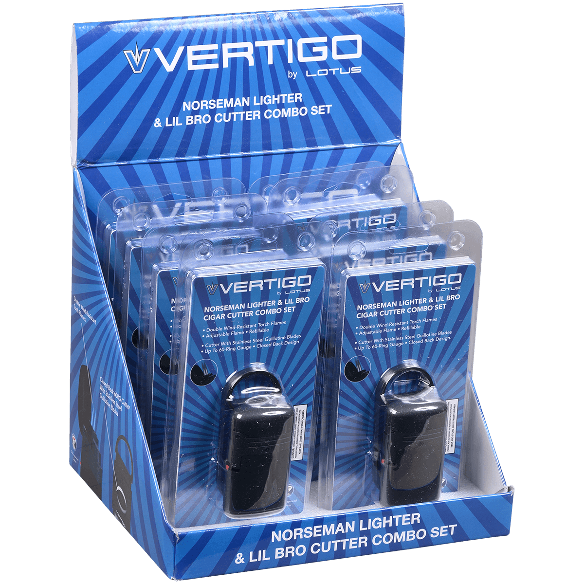 Vertigo Norseman Lighter & Lil Bro Cutter Gift Set8 Ct.