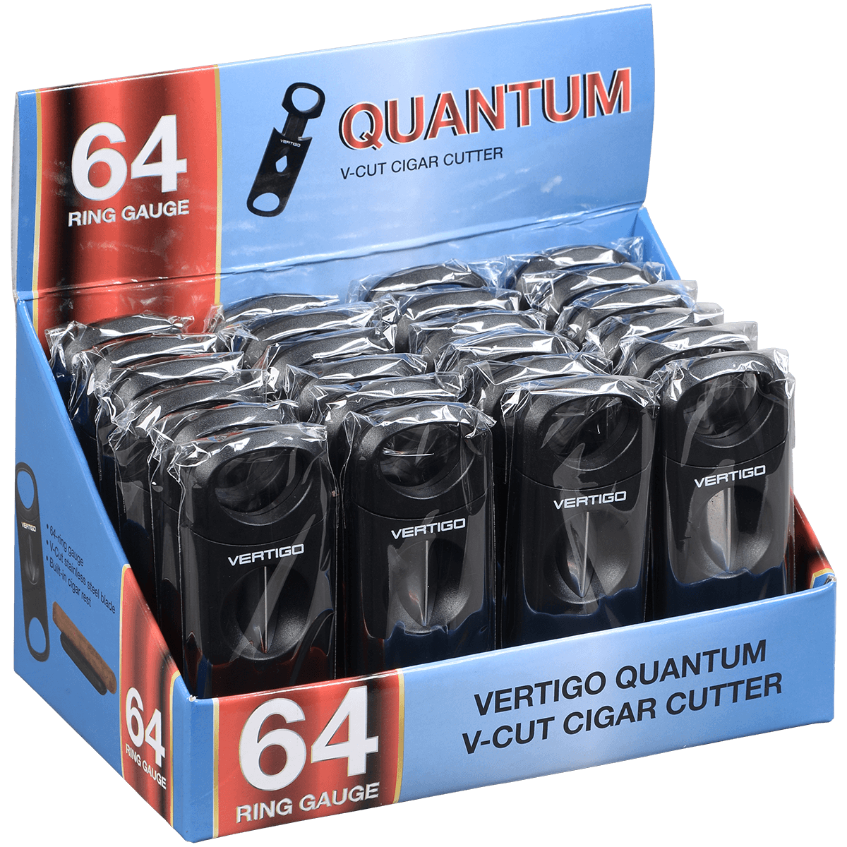 Vertigo Quantum V-Cutter Black 24 Ct. Display