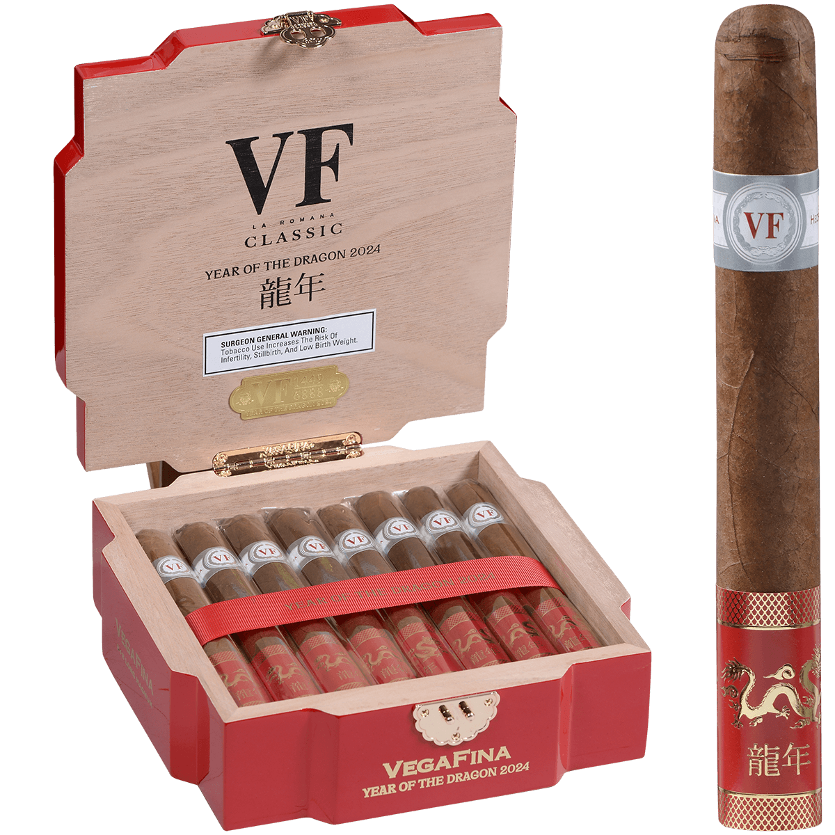 Limited Edition Vegafina Year Of The Dragon Long Magnum 16 Ct. Box 6.75X55