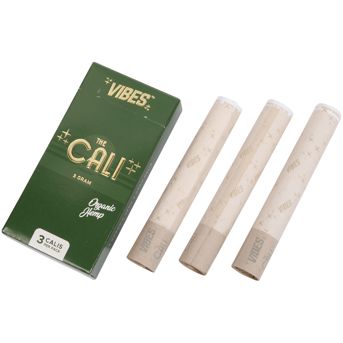 **VIBES- THE CALI- 3GRAMS- ORGANIC HEMP 3CALIS- 8CT.