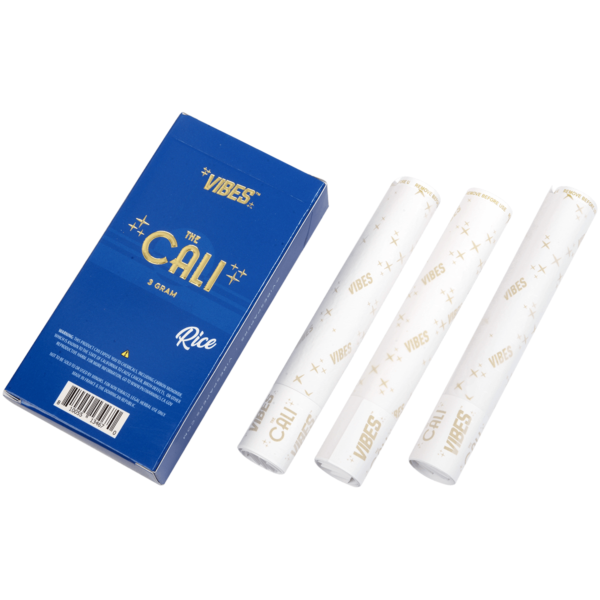 **VIBES- THE CALI- 3GRAMS- RICE 3CALIS- 8CT.