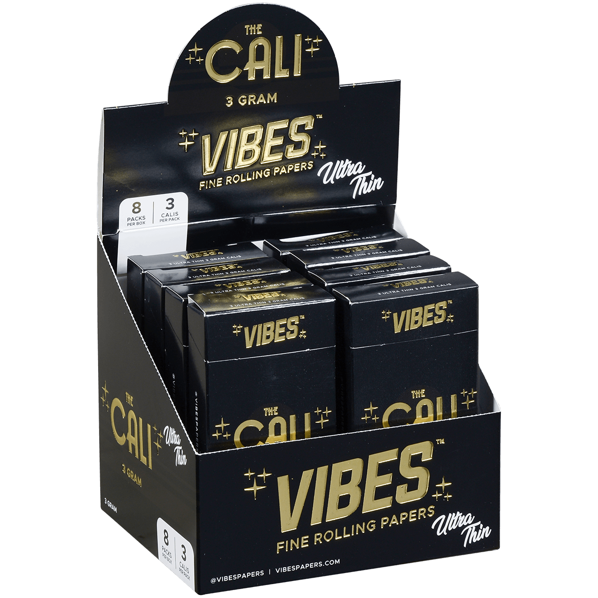 **VIBES- THE CALI- 3GRAM- ULTRA THIN- 3CALIS- 8CT