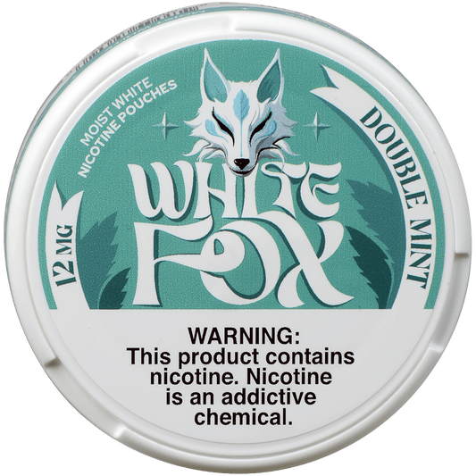 White Fox Double Mint Slims Portion 12Mg 5Pk 20 Pouches/Can