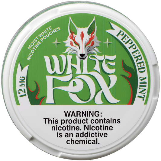 White Fox Peppered Mint Slims Portion 12Mg 5Pk 20 Pouches/Can