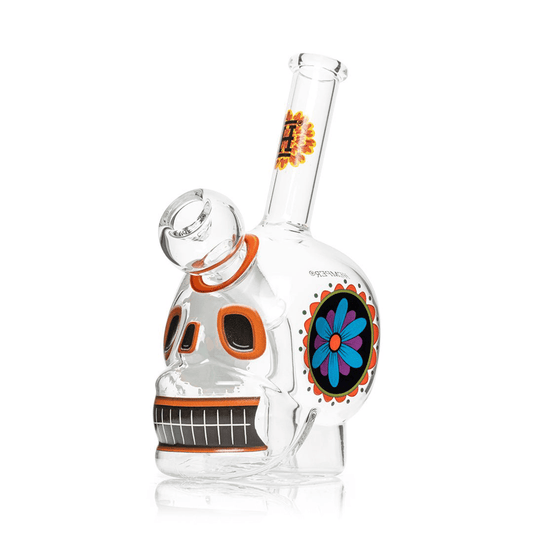 Hemper Dia De Los Muertos Water Pipe 6.1"