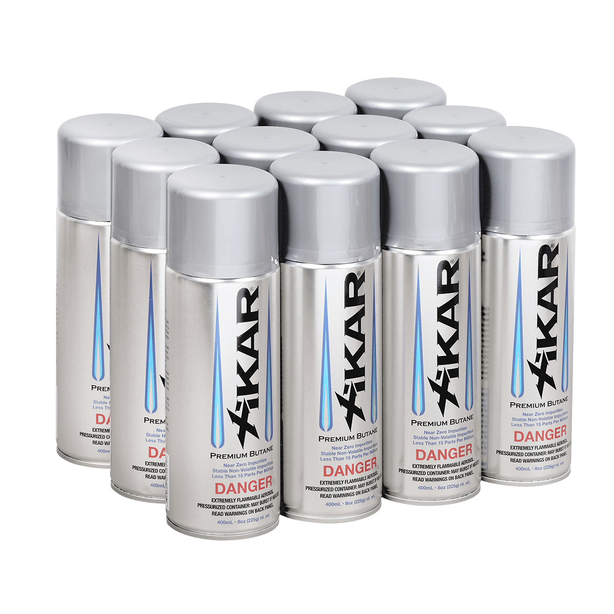Butane Xikar 8 Oz (400Ml). 12 Ct Carton.
