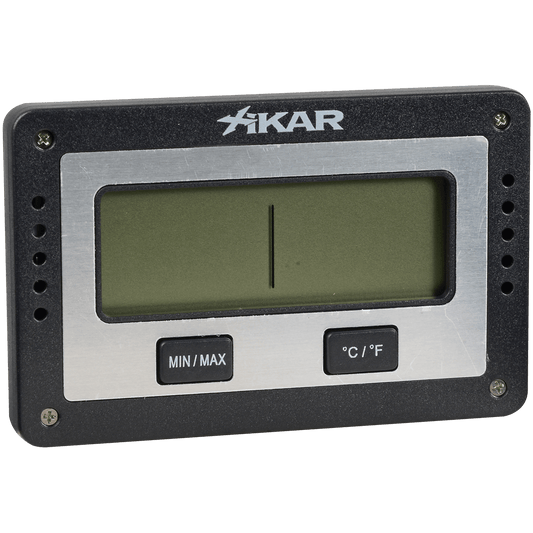 Hygrometer Thermometer Xikar Rectangular Digital 3"L X 2"W X 1.5"D