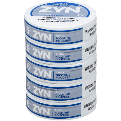 Zyn Nicotine Pouches Chill 6 Mg 1/5 Tins