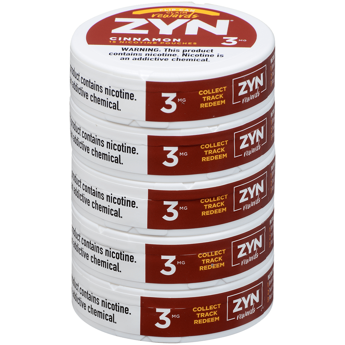 Zyn Nicotine Pouches Cinnamon 3 Mg 1/5 Tins