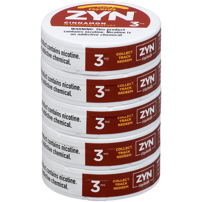 Zyn Nicotine Pouches Cinnamon 3 Mg 1/5 Tins