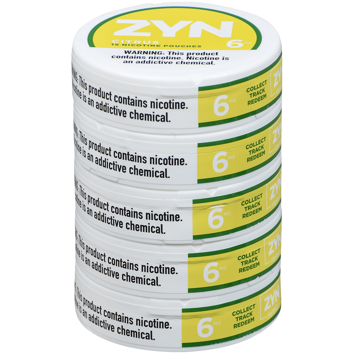 Zyn Nicotine Pouches Citrus 6 Mg 1/5 Tins