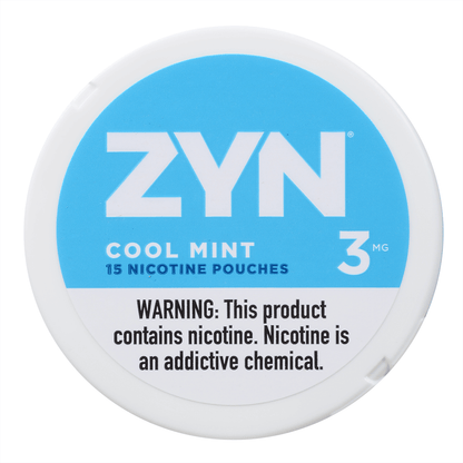 Zyn Nicotine Pouches Cool Mint 3 Mg 1/5 Tins