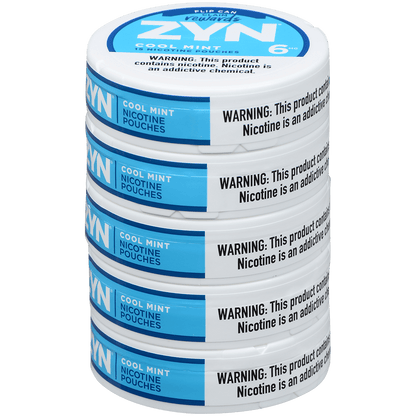 Zyn Nicotine Pouches Cool Mint 6 Mg 1/5 Tins