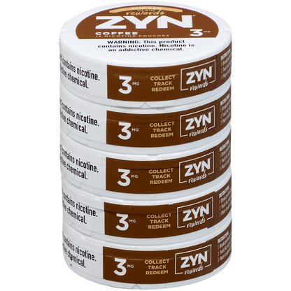 Zyn Nicotine Pouches Coffee 3 Mg 1/5 Tins