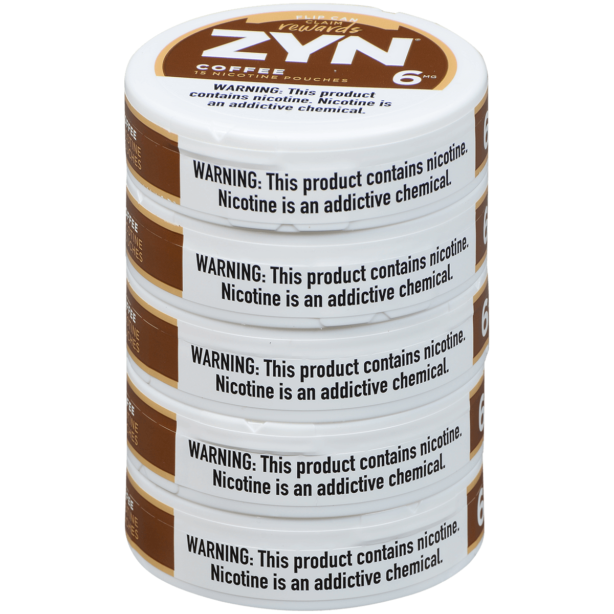 Zyn Nicotine Pouches Coffee 6 Mg 1/5 Tins