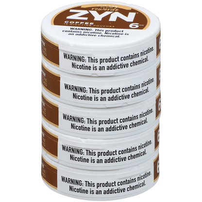 Zyn Nicotine Pouches Coffee 6 Mg 1/5 Tins